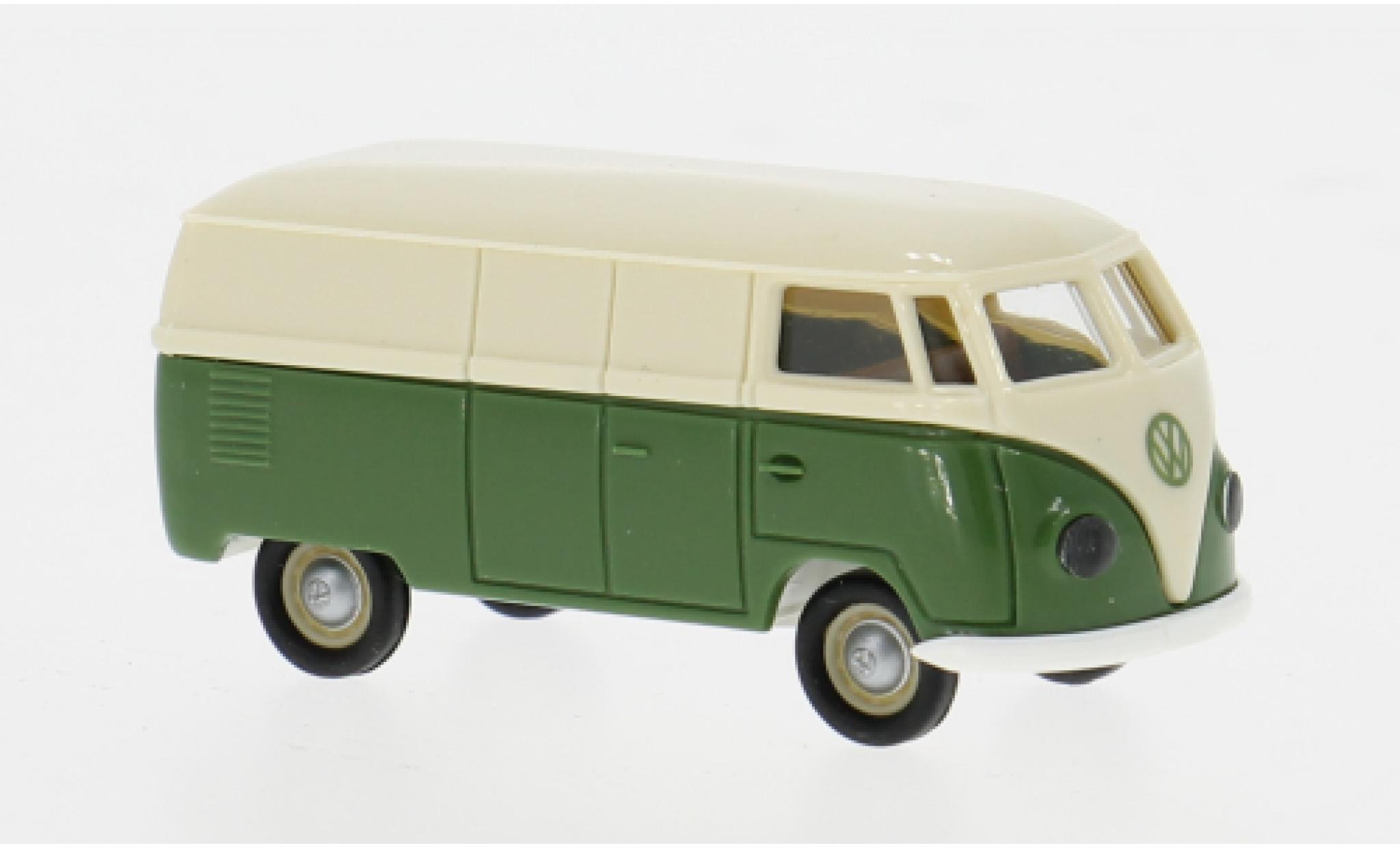 Volkswagen T1 1/87 Brekina a Kasten beige/groen 1950 1:87 modelauto