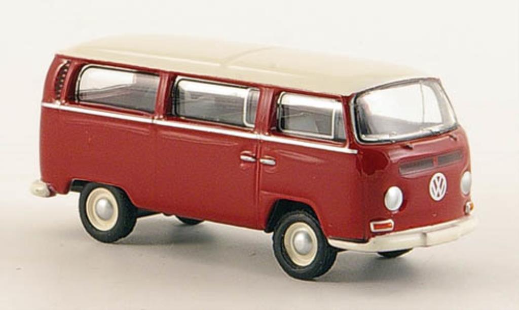 Volkswagen T2 1/87 Bub Bus L rood/wit modelauto