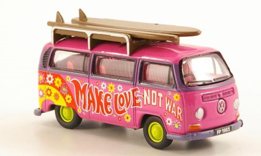 Volkswagen T2 1/76 Oxford Bus Peace mit Surfbrettern modelauto