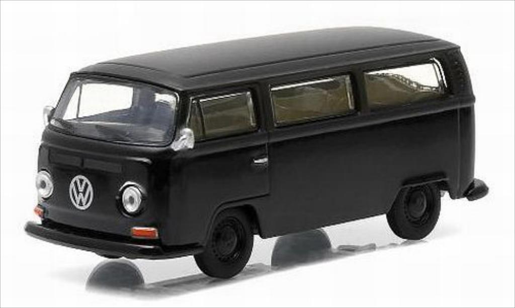 Volkswagen T2 1/64 Greenlight Bus zwart/matt-zwart 1968 modelauto