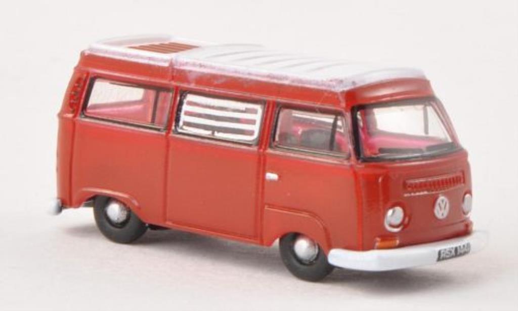 Volkswagen T2 1/148 Oxford Camper rood/wit modelauto