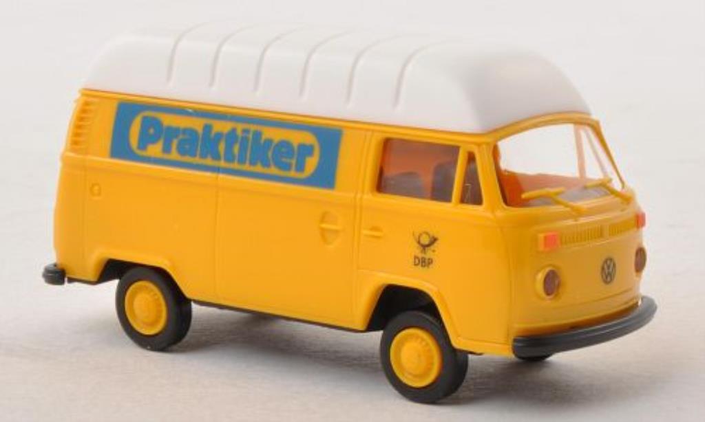 Volkswagen T2 1/87 Brekina Hochdach-Kasten Praktiker - Deutsche Bundespost modelauto