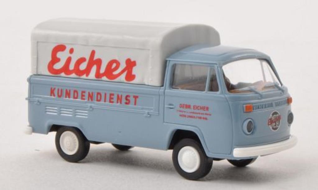 Volkswagen T2 1/87 Brekina Pritsche Eicher Kundendienst modelauto