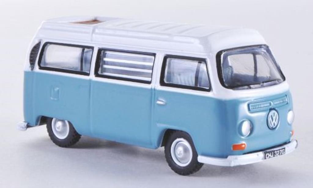 Volkswagen T2 1/76 Oxford Westfalia Camper grijsblauw/wit RHD modelauto