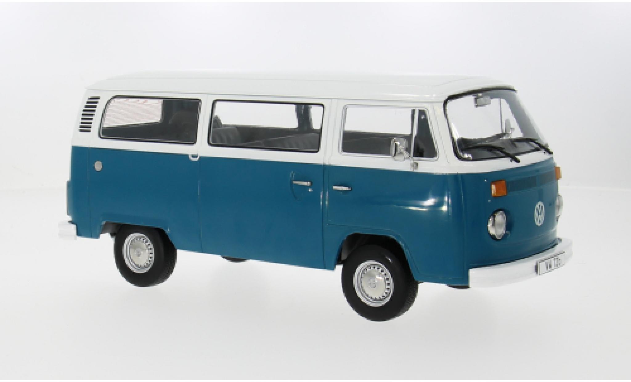 Volkswagen T2 1/18 KK Scale b Bus blauw/wit 1972 1:18 modelauto