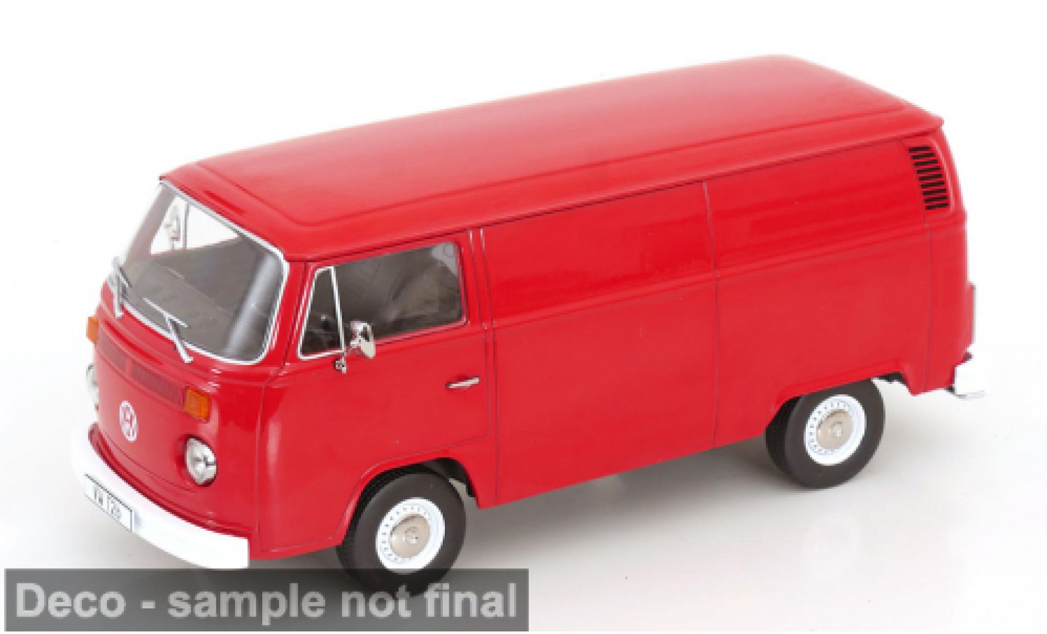 Volkswagen T2 1/18 KK Scale b Delivery Van rood 1972 1:18 modelauto