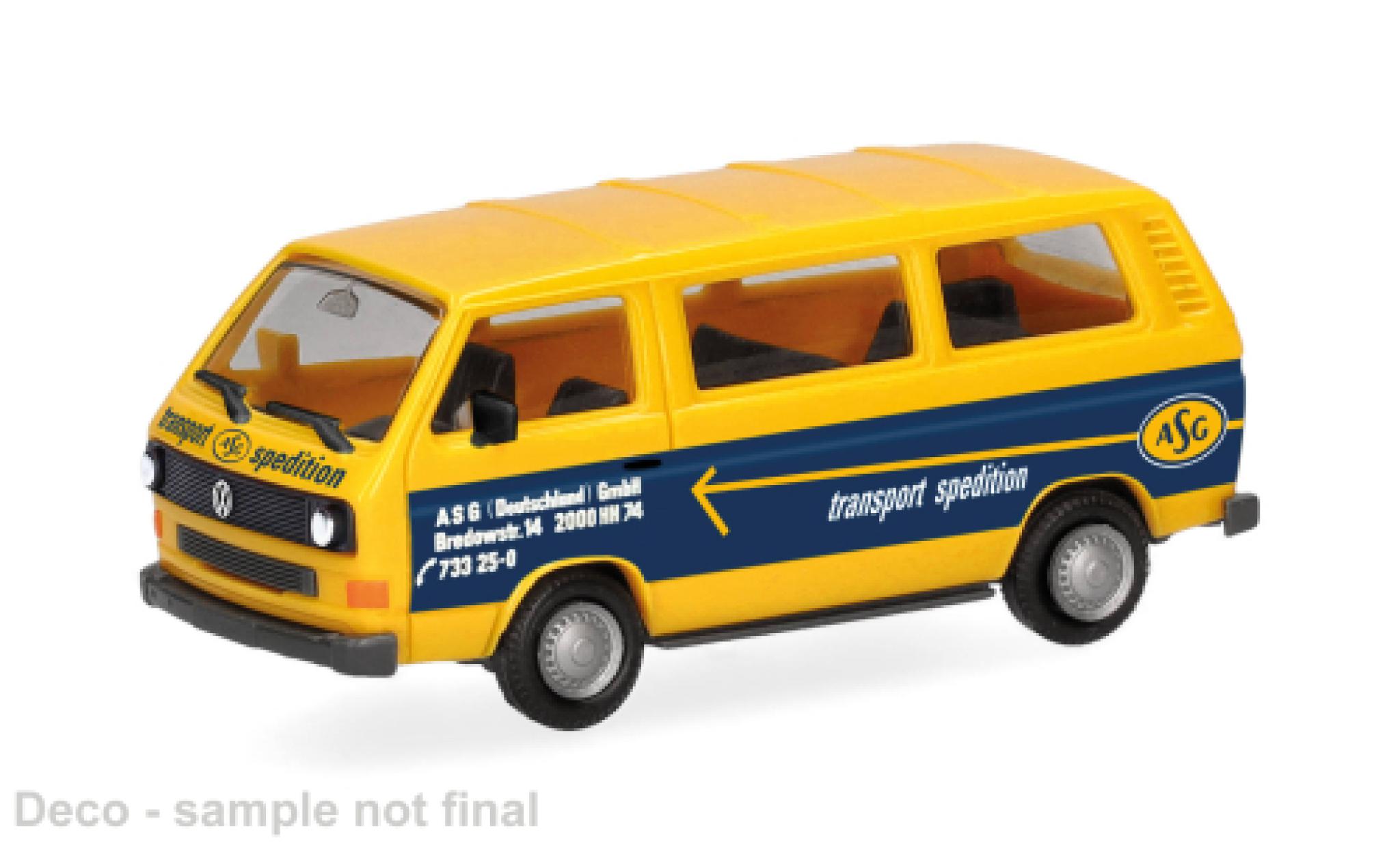 Volkswagen T3 1/87 Herpa Bus ASG Hamburg 1:87 modelauto