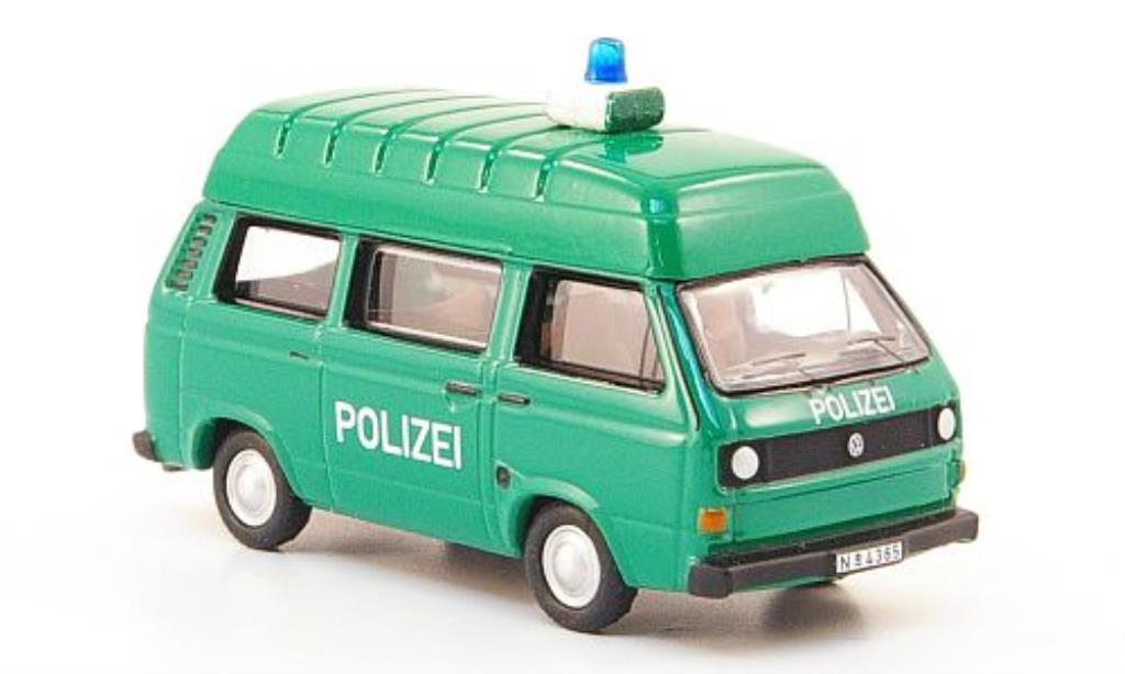 Volkswagen T3 1/87 Bub Hochraumbus Politie grun modelauto