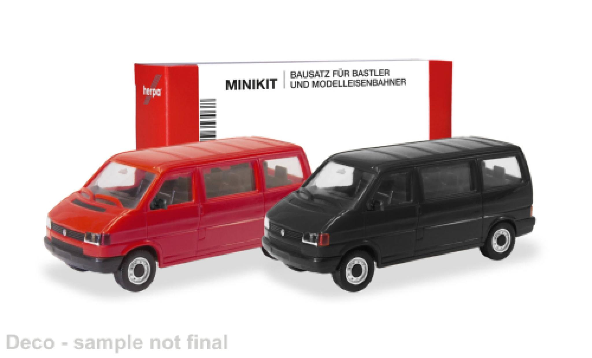 Volkswagen T4 1/87 Herpa MiniKit rood/zwart 1:87 modelauto