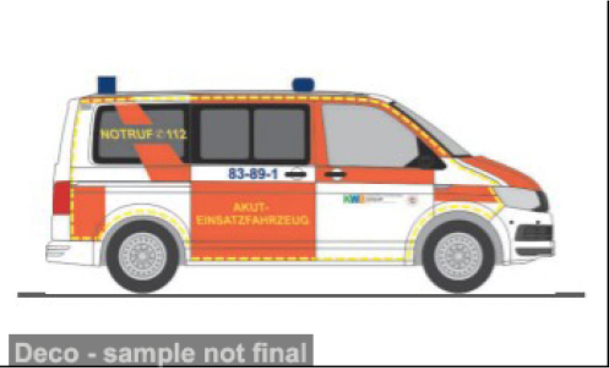 Volkswagen T6 1/87 Rietze Akut-Einsatzfahrzeug Goslar 1:87 modelauto