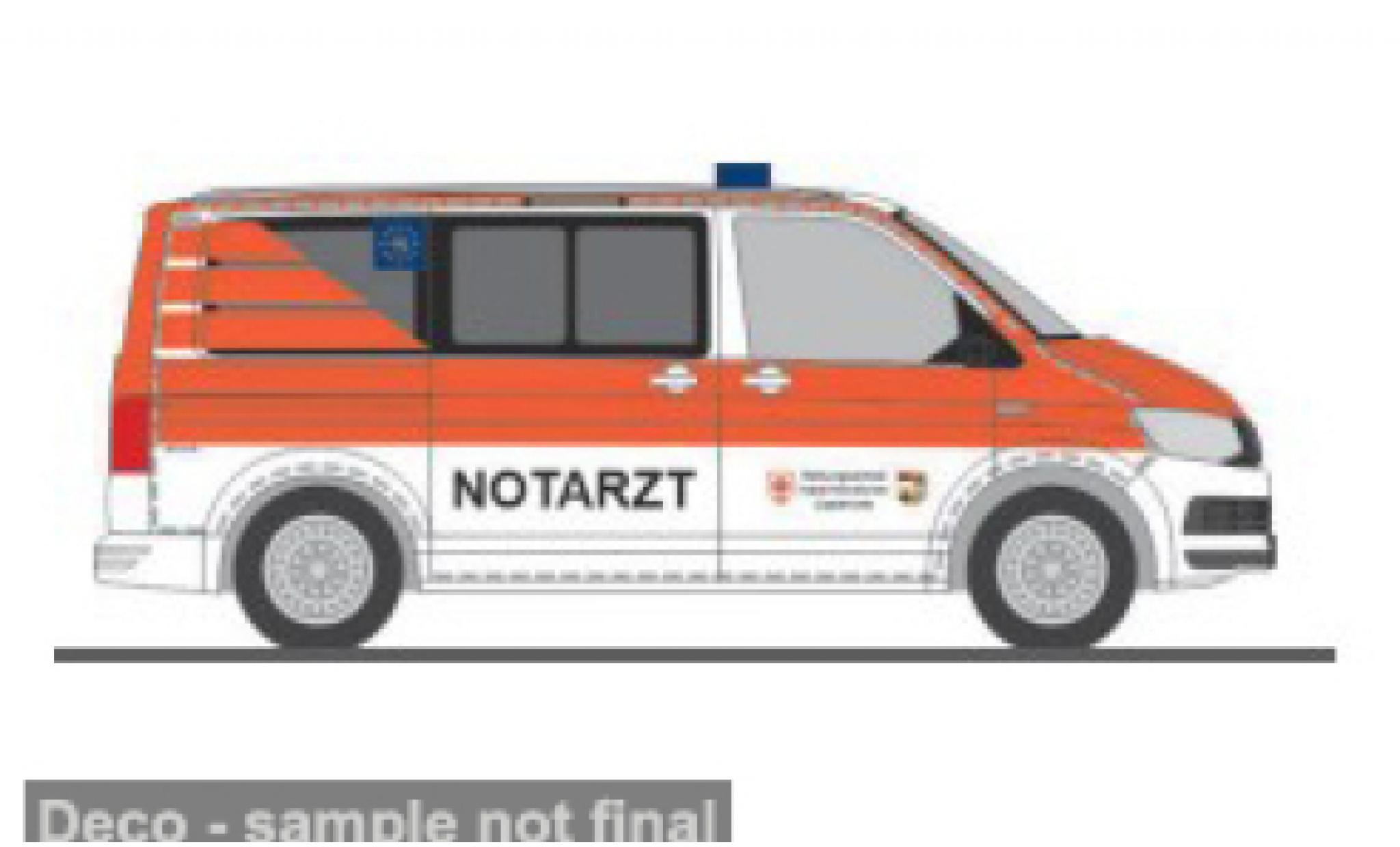 Volkswagen T6 1/87 Rietze Notarzt Rettungsdienst Halle/Saale 1:87 modelauto