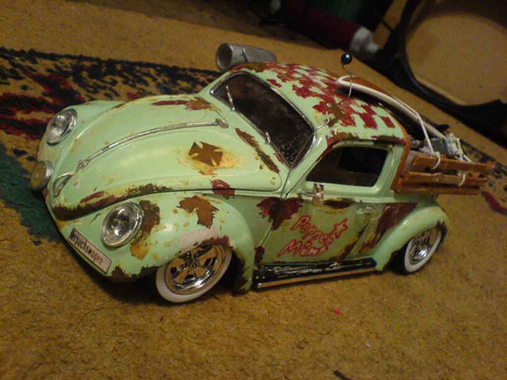 Volkswagen Kafer Rat Rod coxinelle style 1/18 Burago