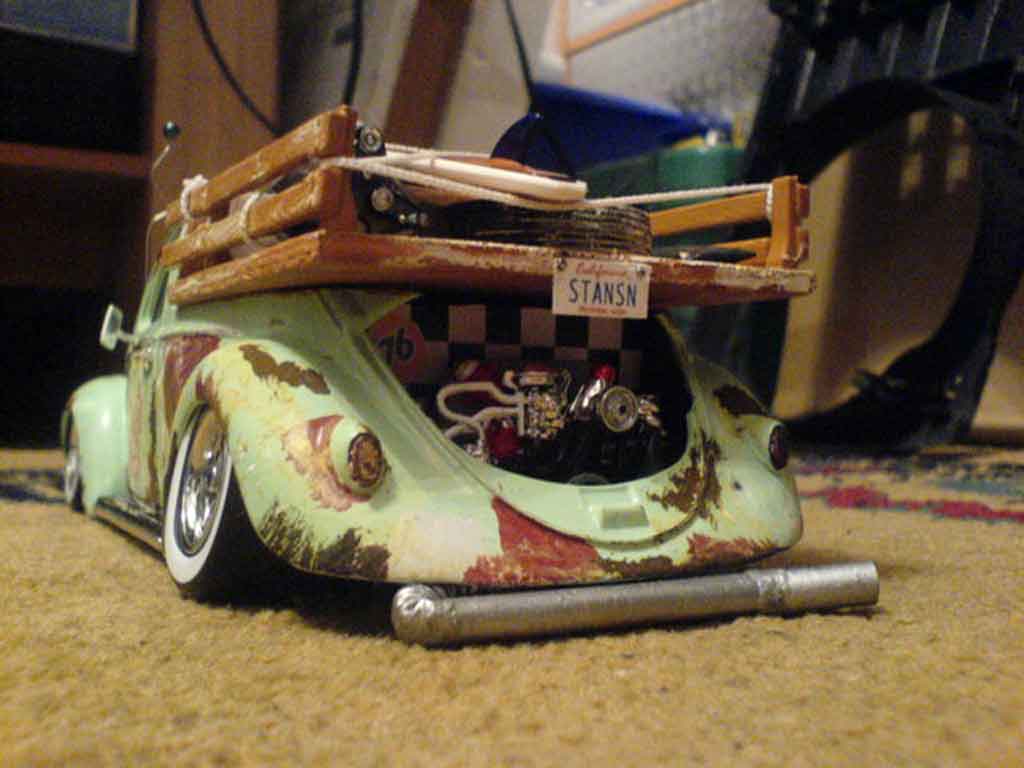 Volkswagen Kafer Rat Rod coxinelle style 1/18 Burago