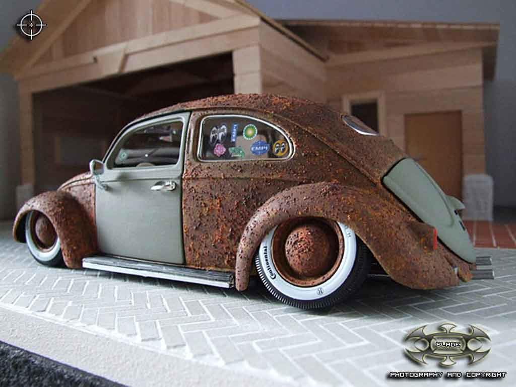 Volkswagen Kafer Rat Rod added rust 1/18 Burago