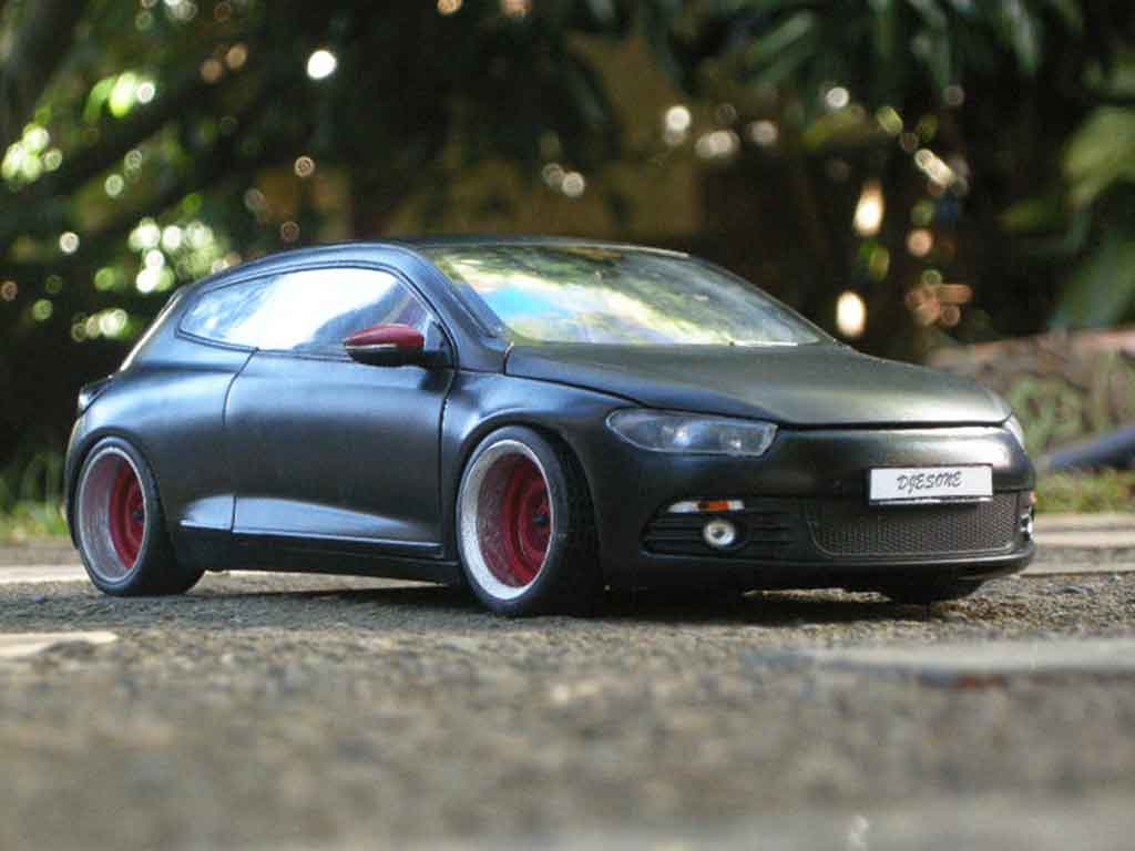Volkswagen Scirocco 1/18 Norev 3 r zwart german look modelauto