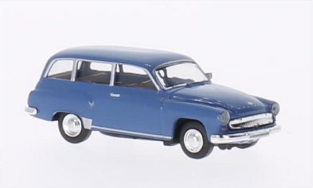 Wartburg 311 1/87 Brekina Stationwagen blauw modelauto
