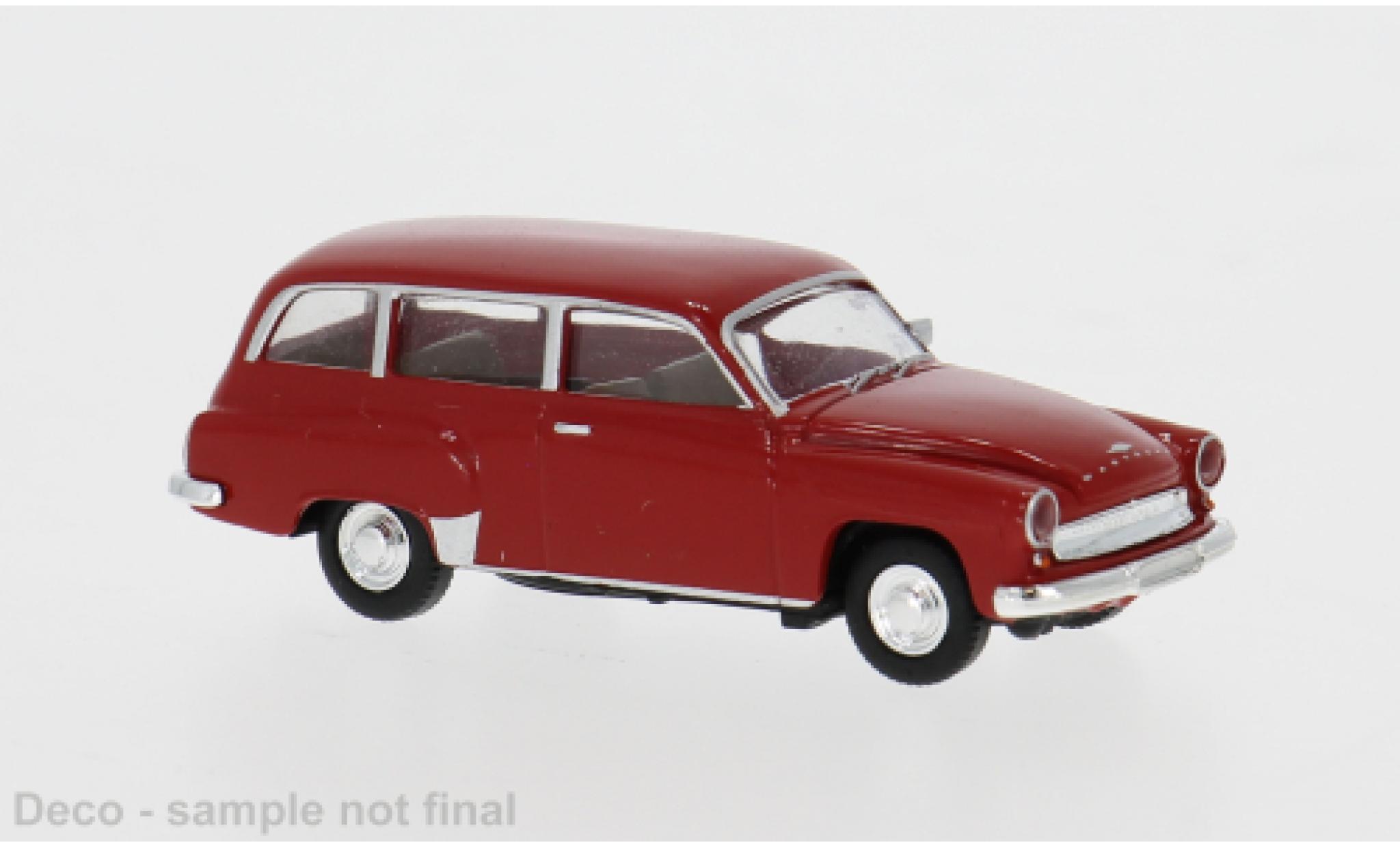Wartburg 311 1/87 Brekina Stationwagen rood 1959 1:87 modelauto