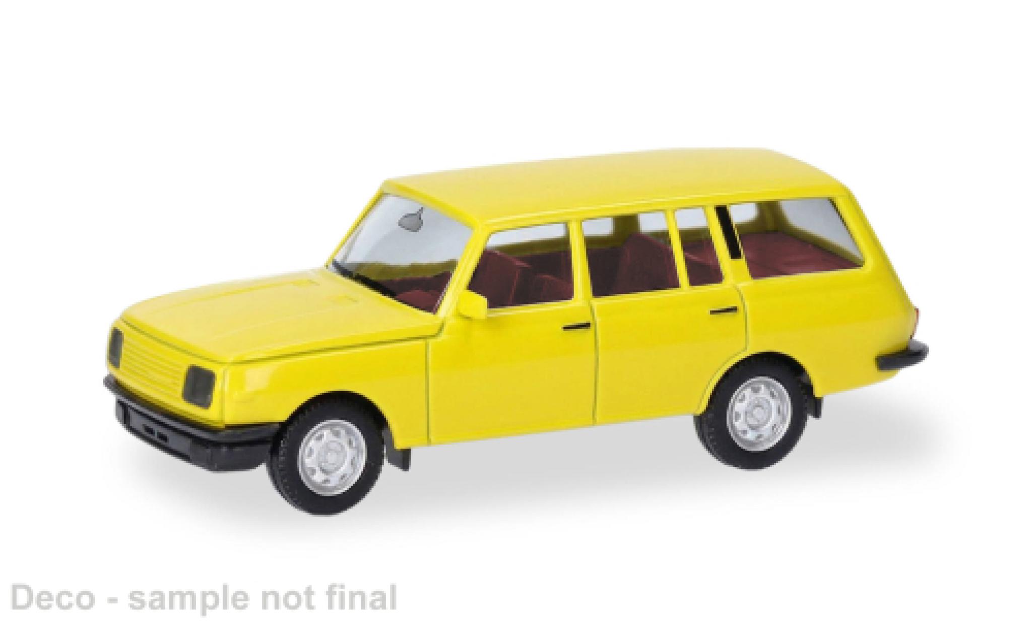 Wartburg 353 1/87 Herpa Tourist geel 1985 1:87 modelauto