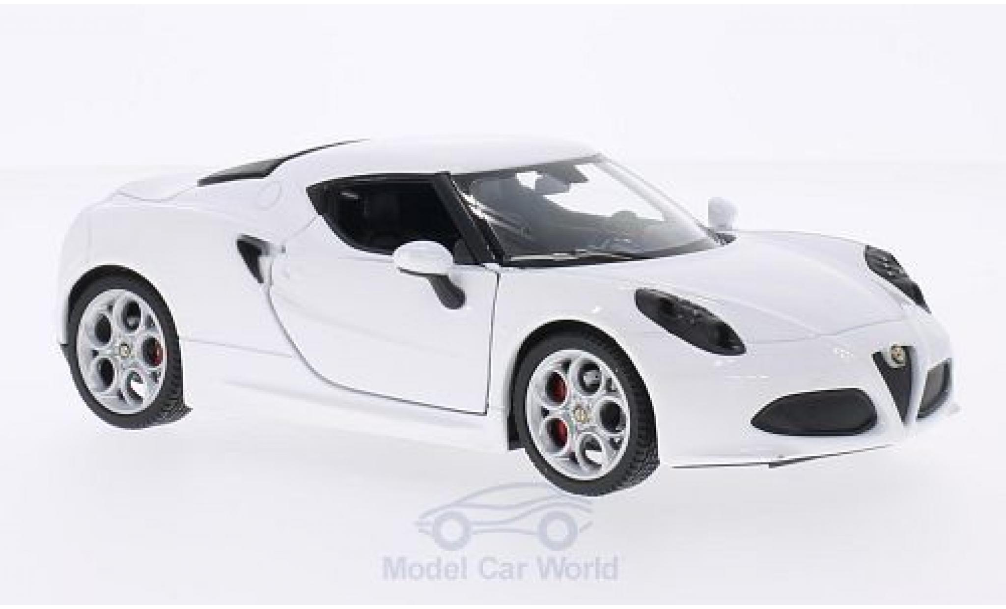 Alfa Romeo 4C 1/24 Welly wit 2014 modelauto