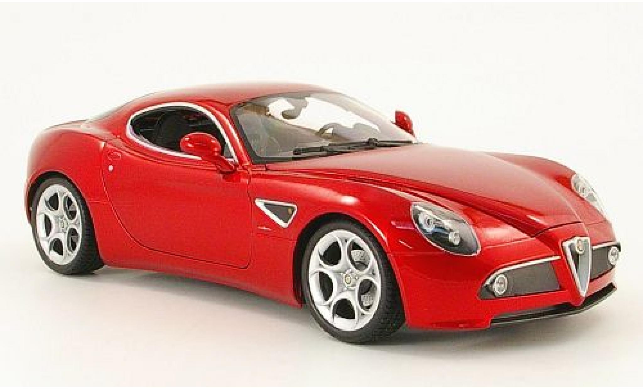 Alfa Romeo 8C 1/18 Welly Competizione rood 1:18 modelauto
