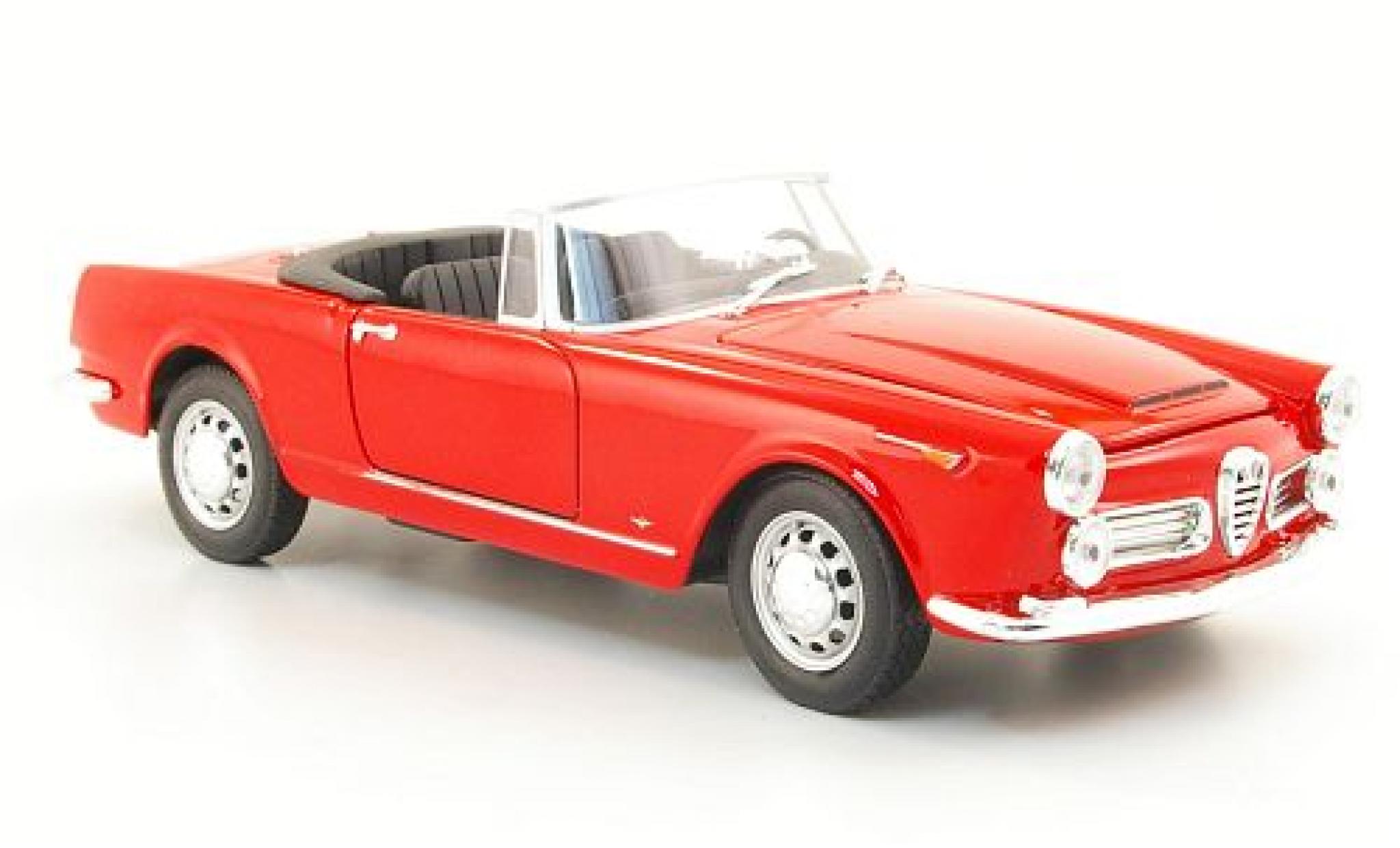 Alfa Romeo Spider 1/24 Welly 2600 rood 1960 sans Vitrine modelauto