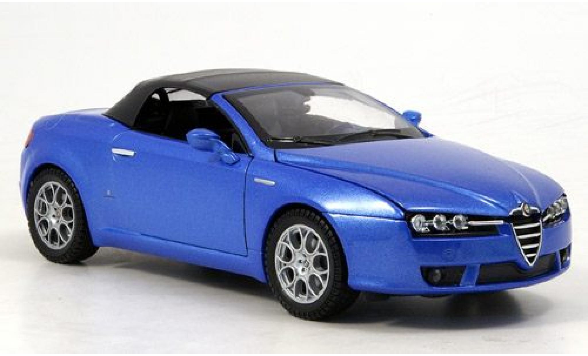 Alfa Romeo Spider 1/24 Welly met.-blauw geschlossen 1:24 modelauto