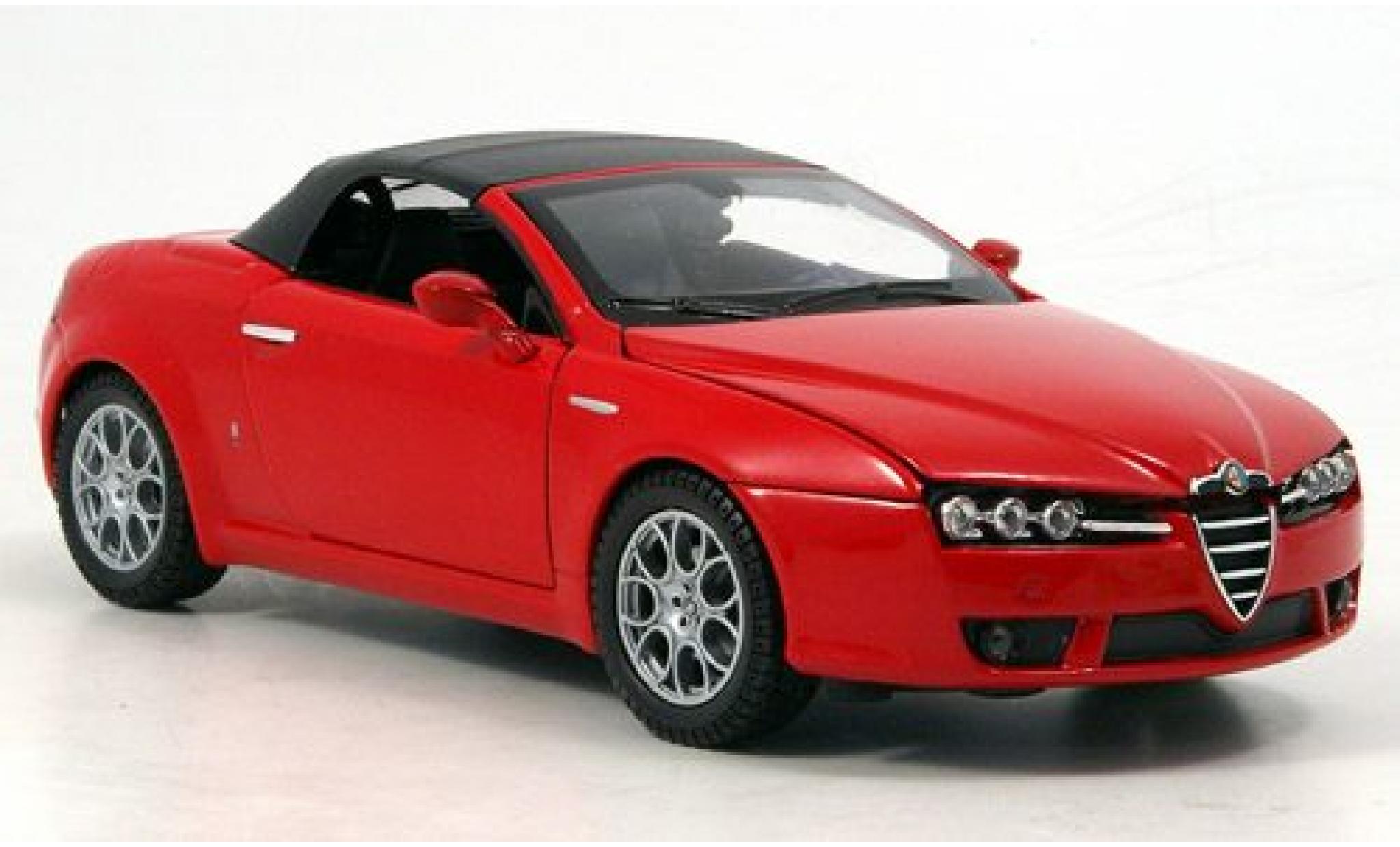Alfa Romeo Spider 1/24 Welly rood geschlossen 1:24 modelauto