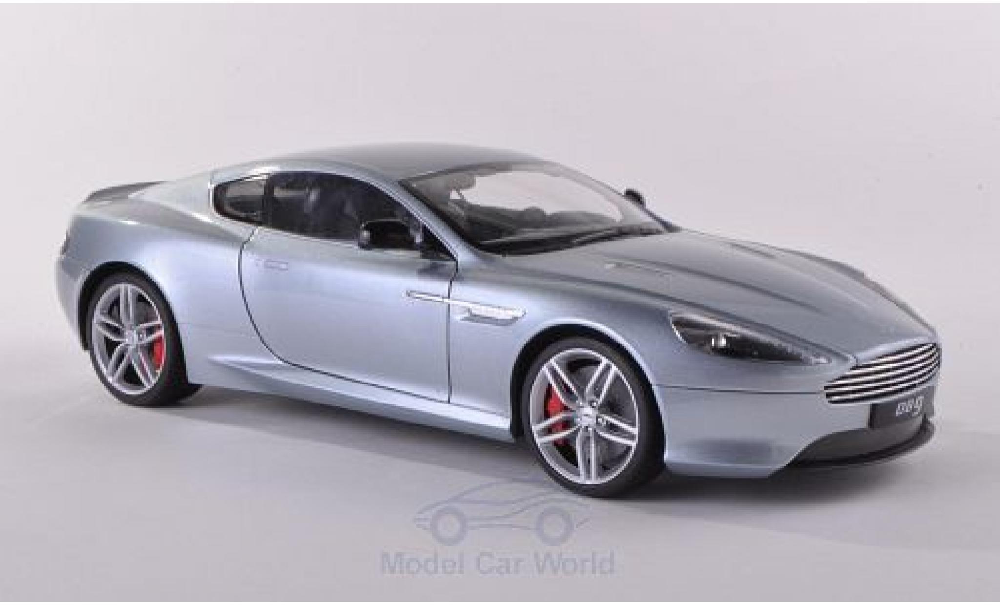 Aston Martin DB9 1/18 Welly Coupe grijs modelauto