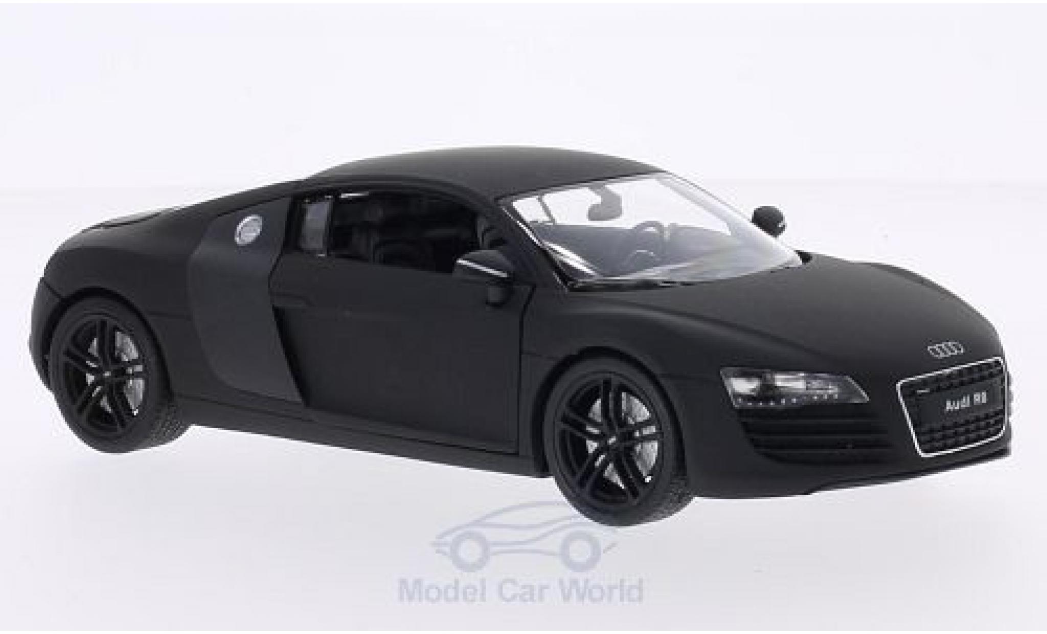 Audi R8 1/24 Welly V10 Coupe matt-zwart/carbon modelauto