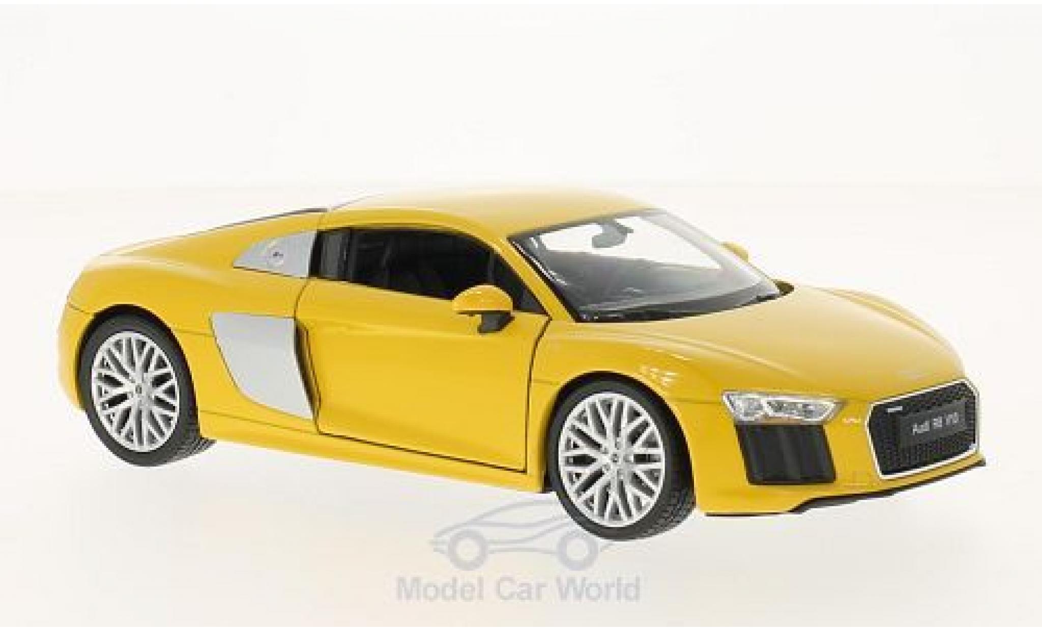 Audi R8 1/24 Welly V10 geel modelauto