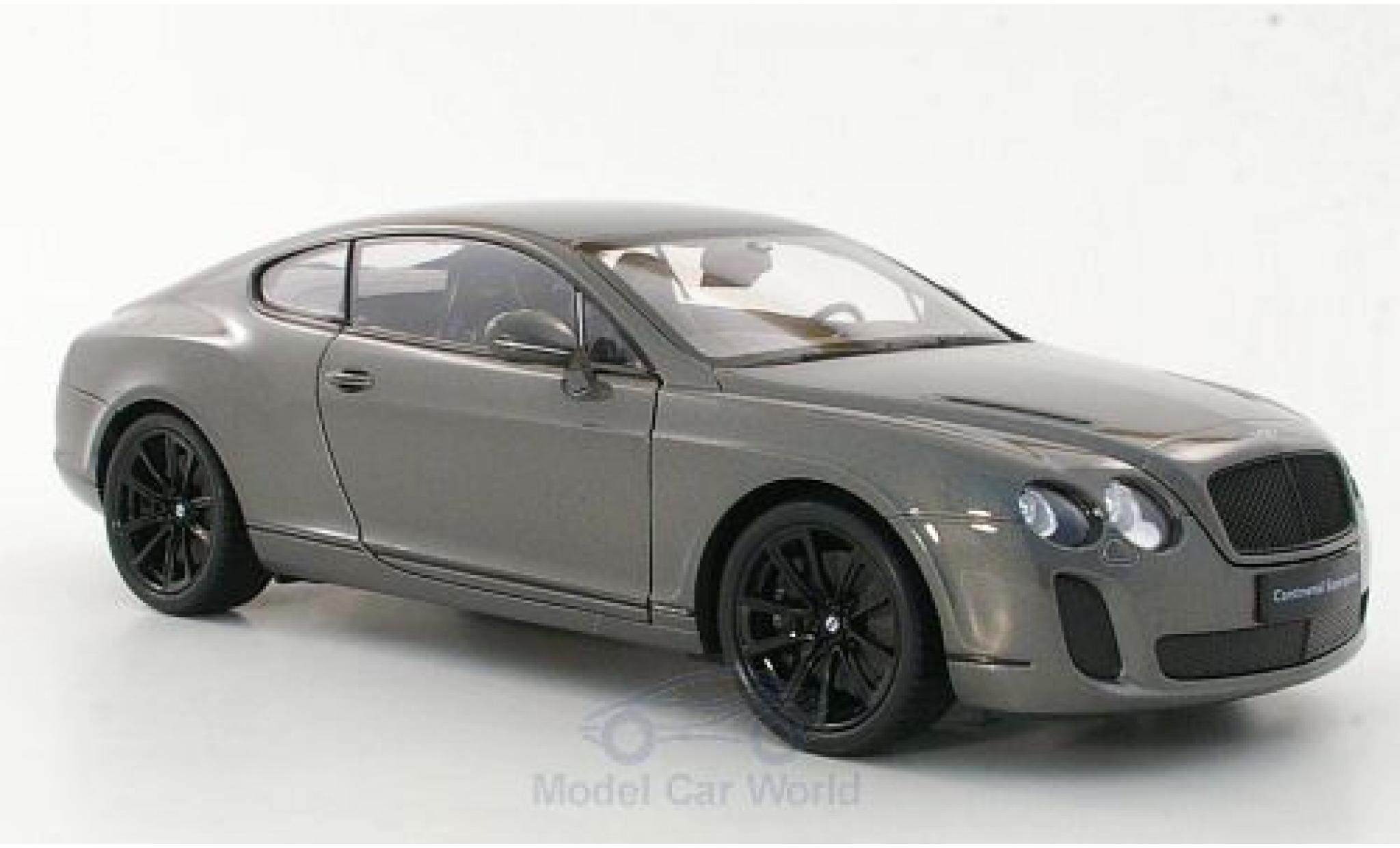 Bentley Continental T 1/18 Welly Supersports metallic grijs modelauto