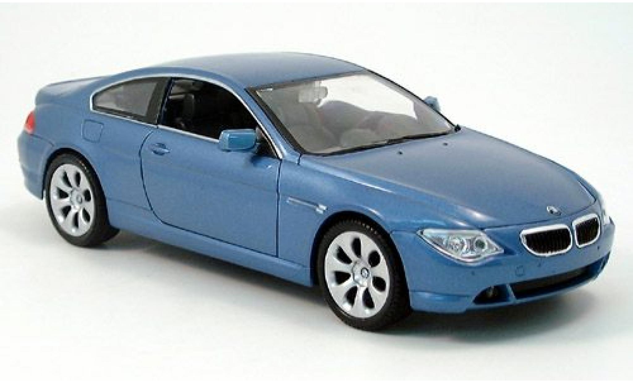 Bmw 645 1/24 Welly CI blauw 2004 1:24 modelauto