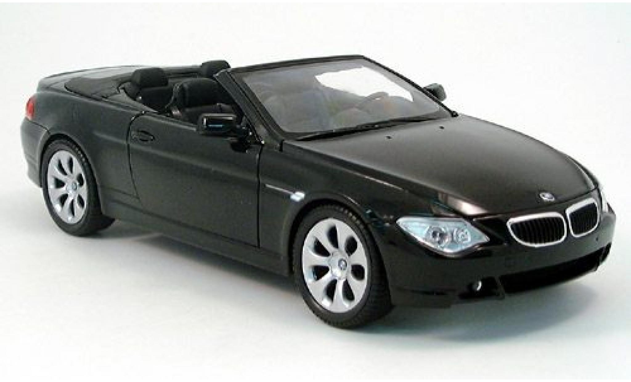 Bmw 645 1/18 Welly CI Cabriolet zwart 2004 1:18 modelauto