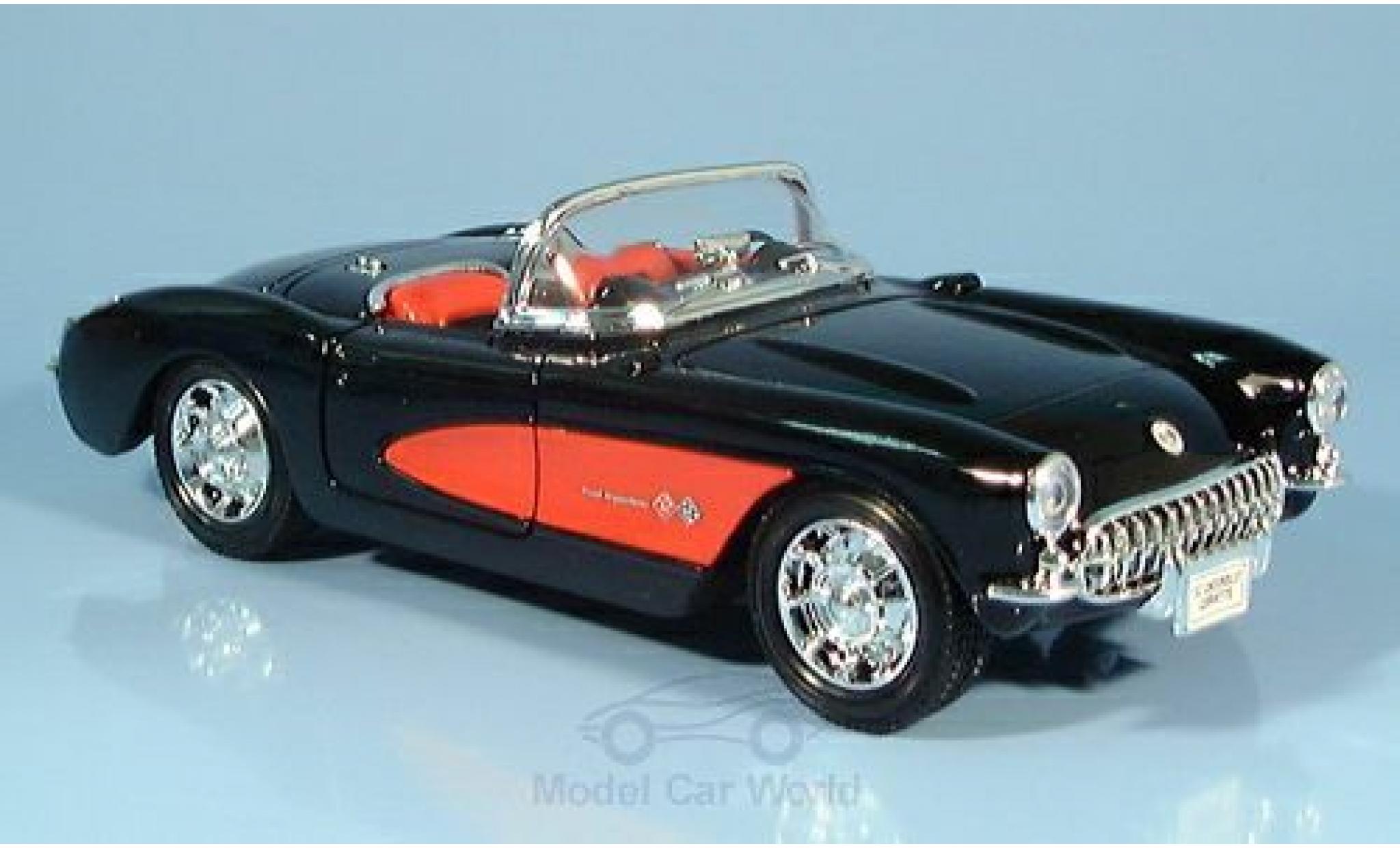 Chevrolet Corvette 1/24 Welly zwart 1957 ohne Vitrine modelauto