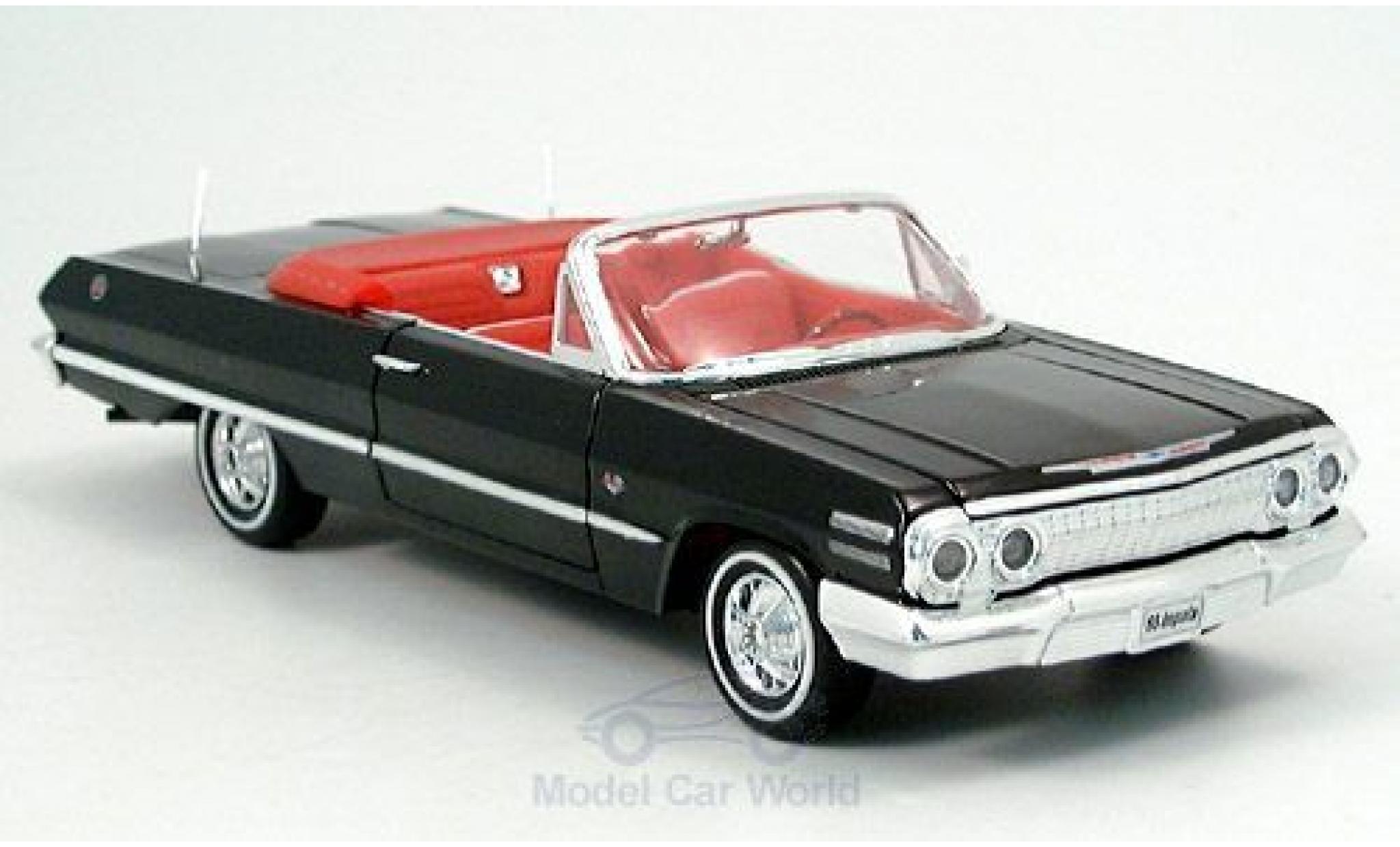 Chevrolet Impala 1/24 Welly Cabriolet zwart 1963 ohne Vitrine modelauto