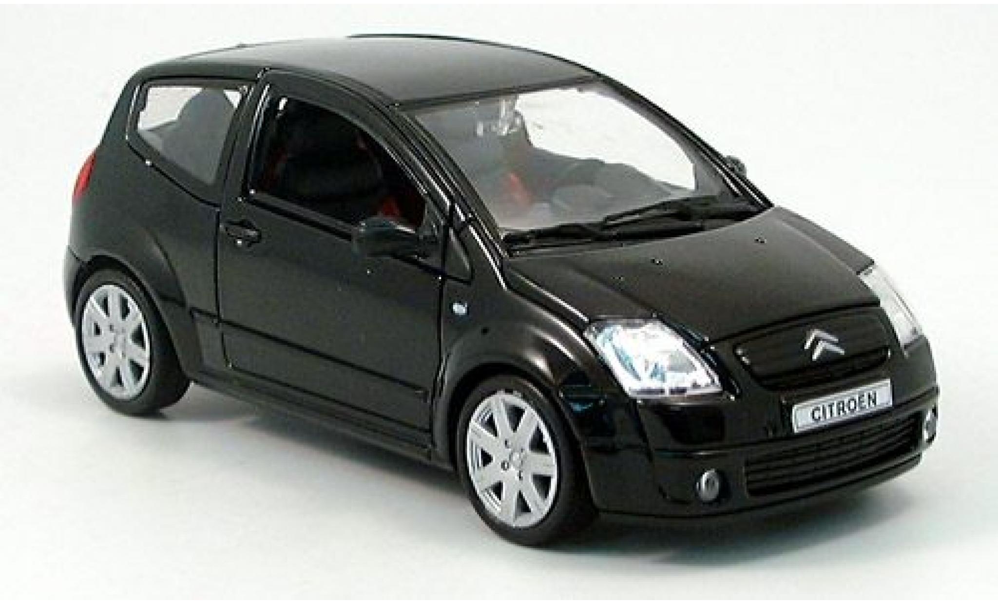 Citroen C2 1/24 Welly zwart 2004 1:24 modelauto