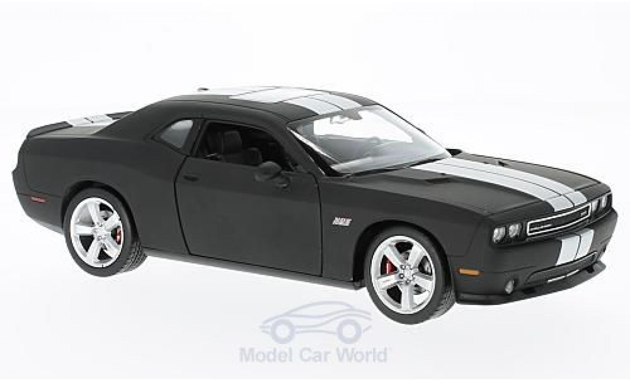 Dodge Challenger 1/24 Welly SRT matt-zwart/grijs 2012 ohne Vitrine modelauto