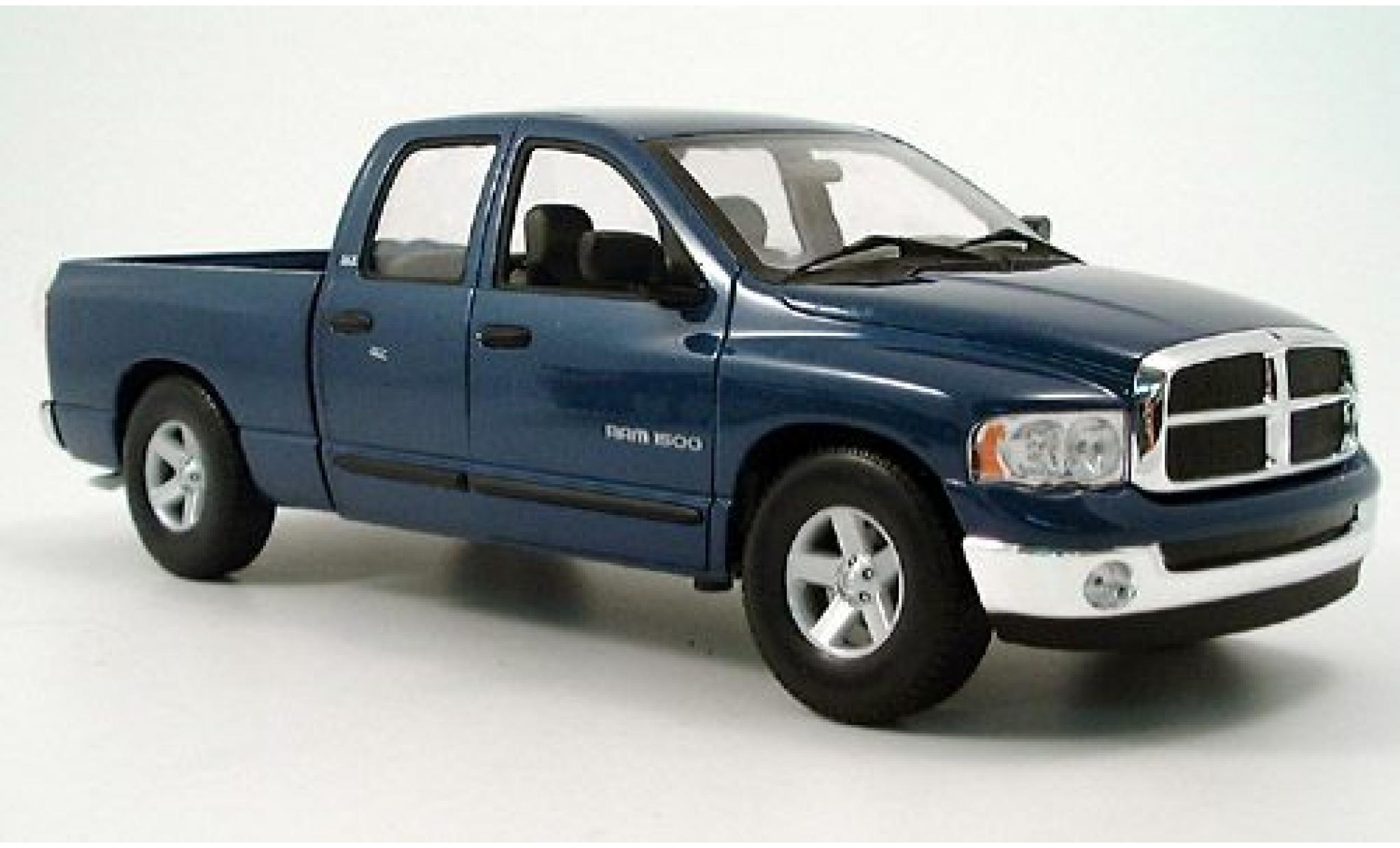 Dodge RAM 1/18 Welly met. blauw 2002 1:18 modelauto