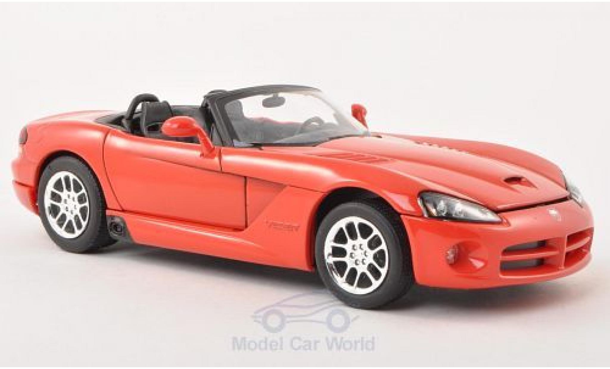 Dodge Viper 1/24 Welly SRT-10 rood 2003 modelauto