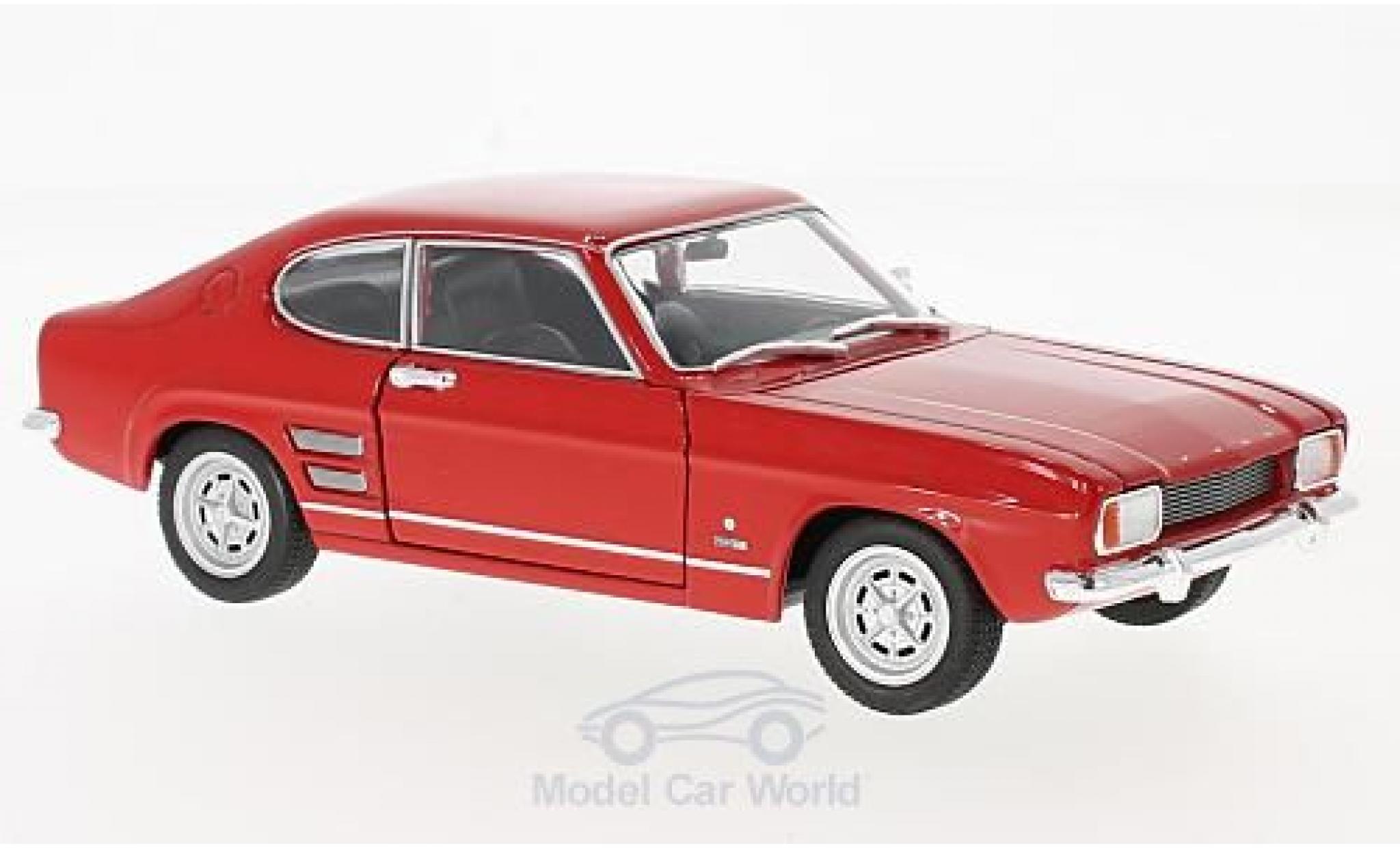 Ford Capri 1/24 Welly I 1600 GT XLR rood 1969 modelauto