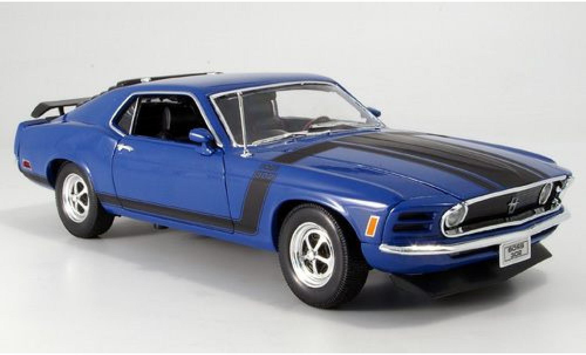 Ford Mustang 1/18 Welly Boss blauw 1970 1:18 modelauto