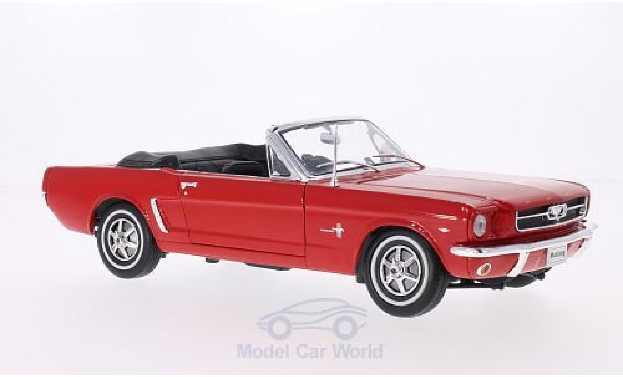 Ford Mustang 1/18 Welly Cabriolet rood 1964 modelauto