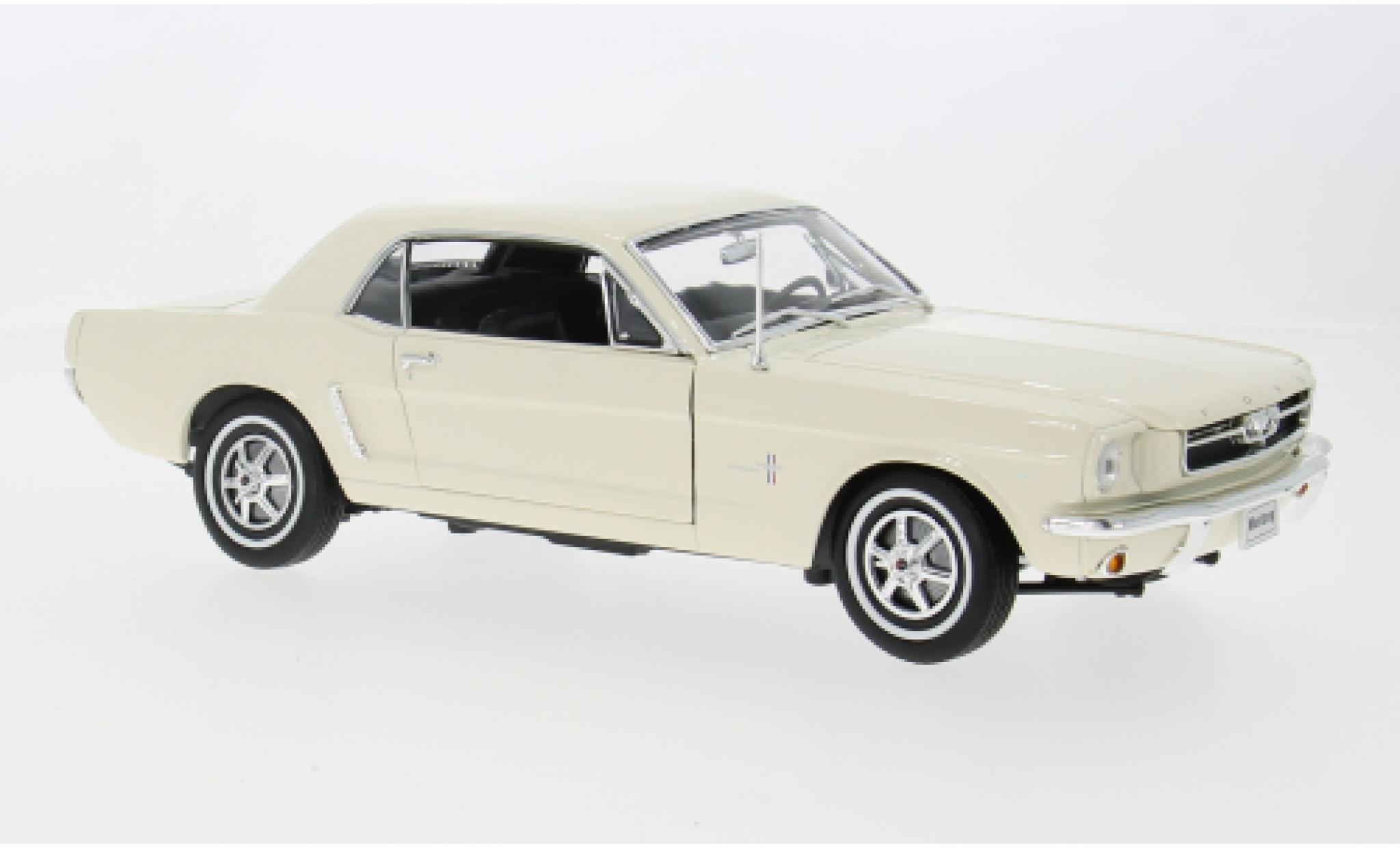 Ford Mustang 1/18 Welly Hardtop wit 1964 1:18 modelauto