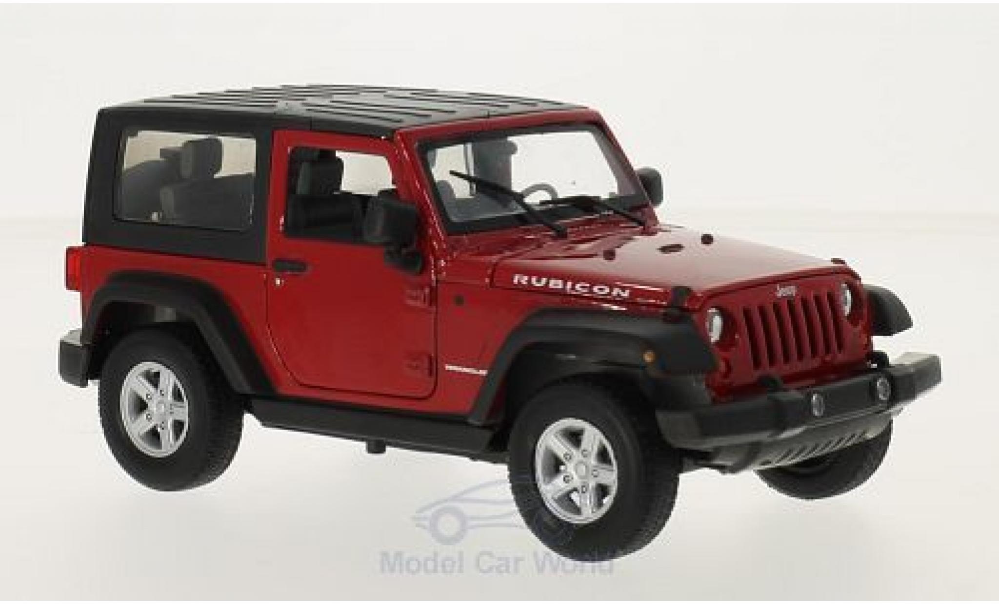 Jeep Wrangler 1/24 Welly rood modelauto