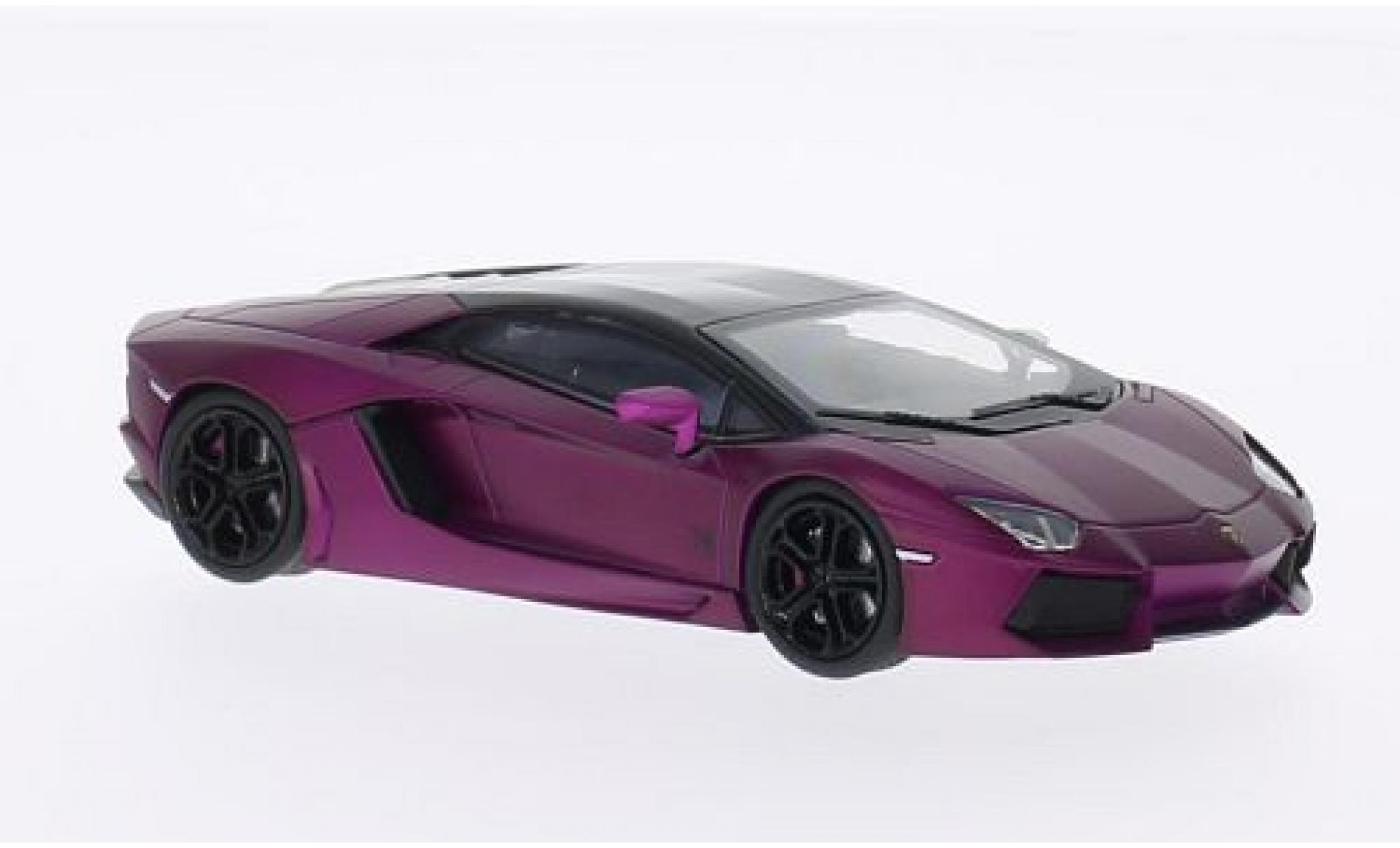 Lamborghini Aventador 1/43 Welly LP700-4 lila/zwart 1:43 modelauto