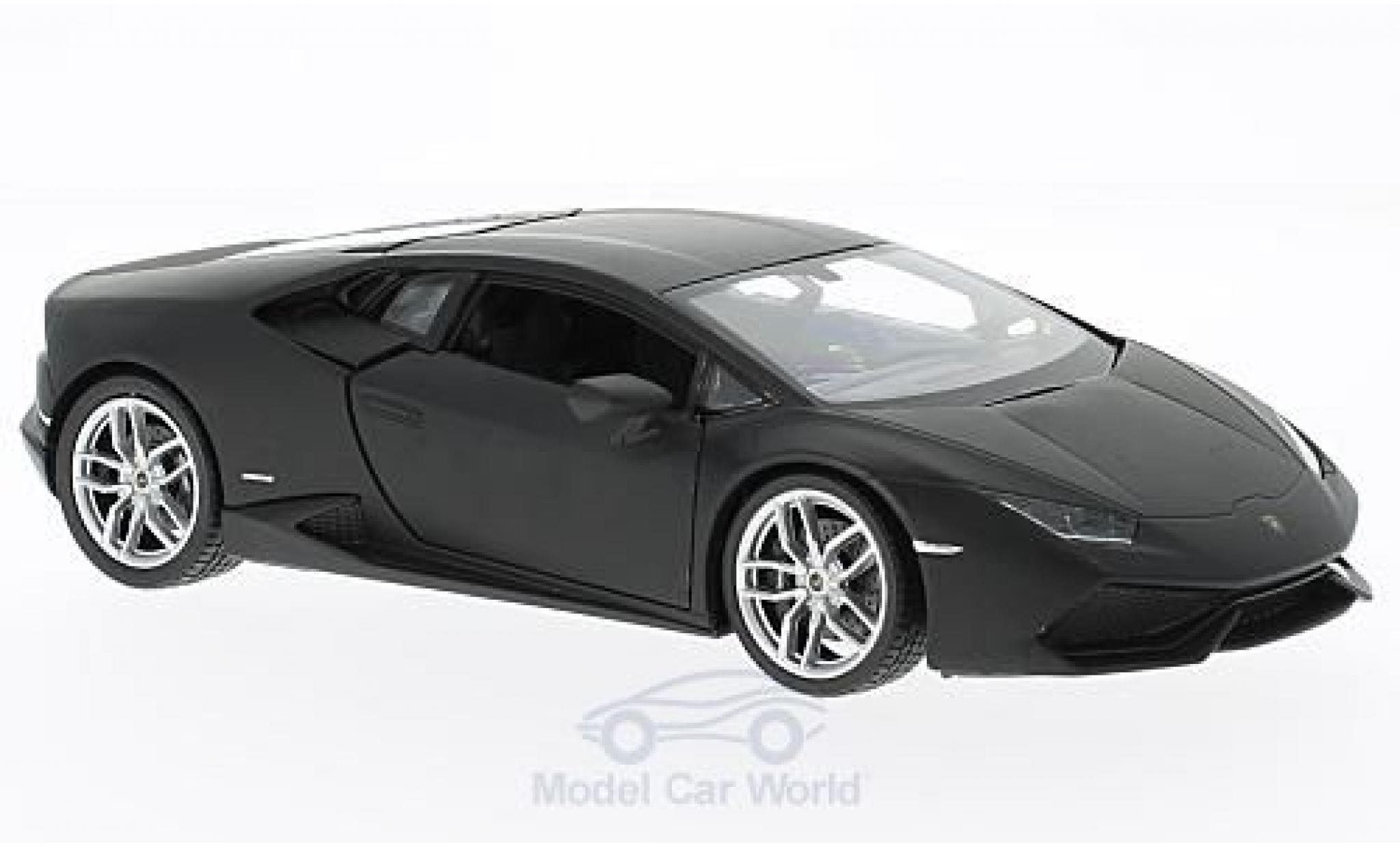 Lamborghini Huracan 1/24 Welly LP 610-4 matt-zwart modelauto