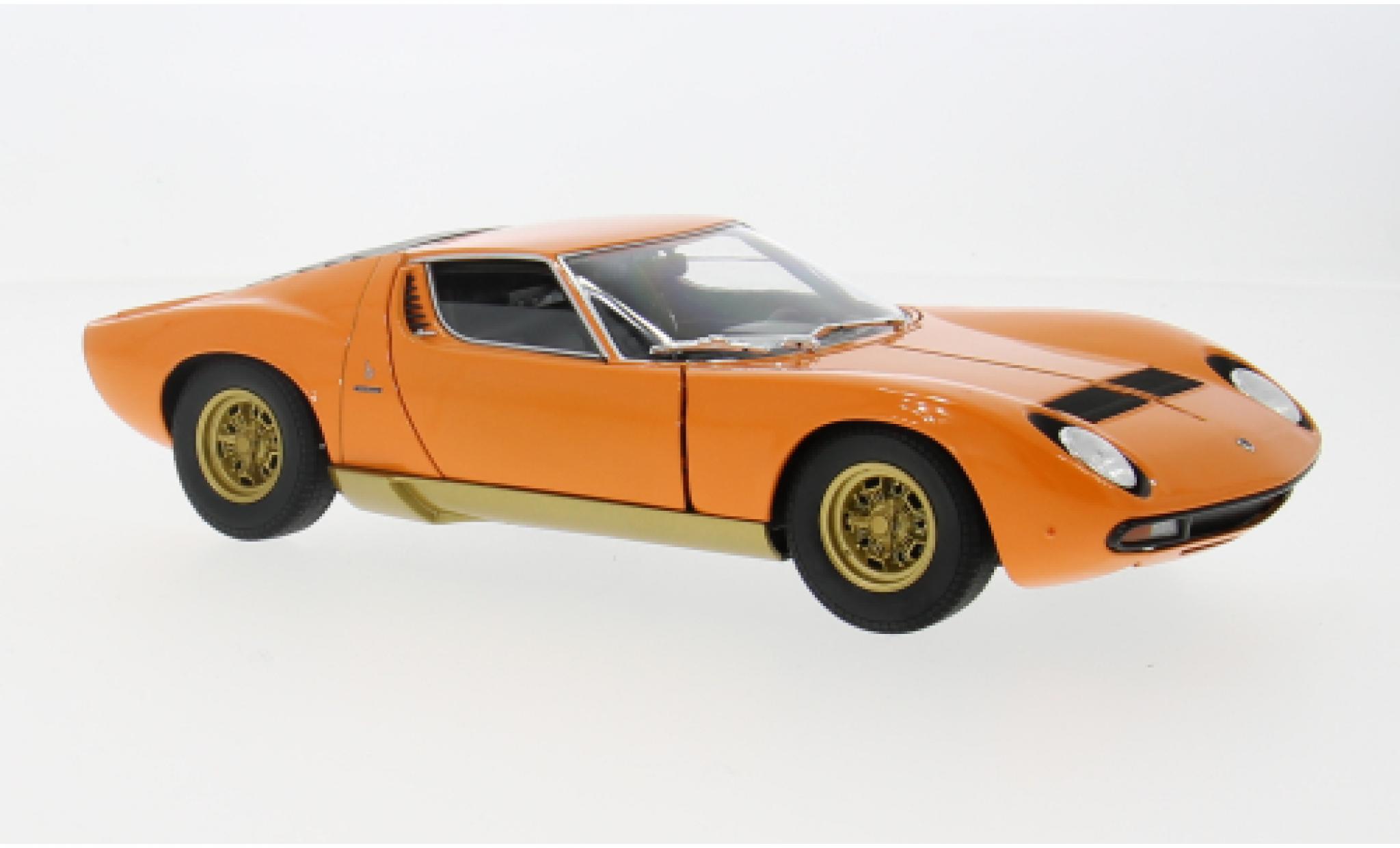 Lamborghini Miura 1/18 Welly P400 oranje 1971 1:18 modelauto