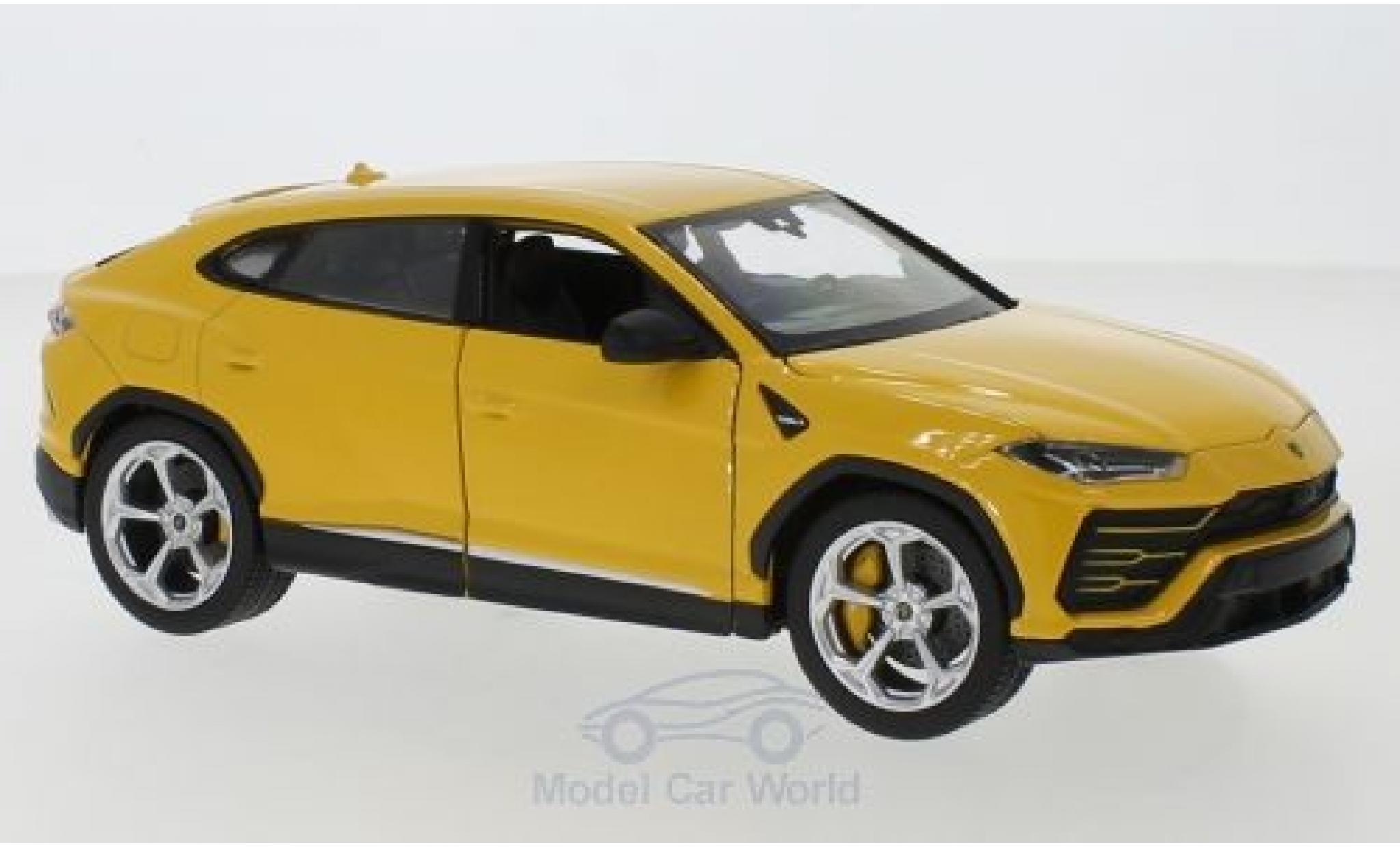 Lamborghini Urus 1/24 Welly geel modelauto