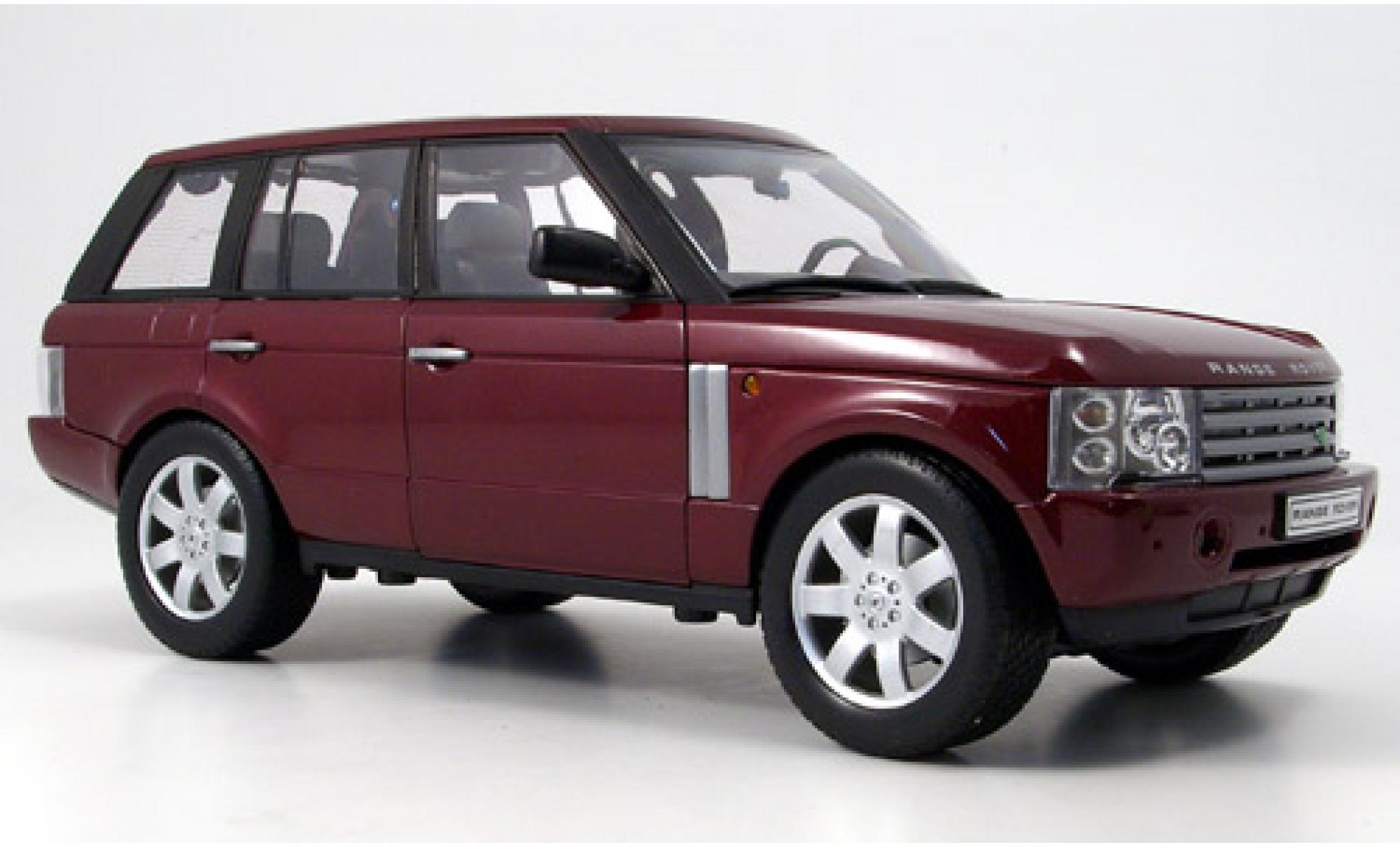 Land Rover Range Rover 1/18 Welly dkl.-rood-met. 2003 1:18 modelauto