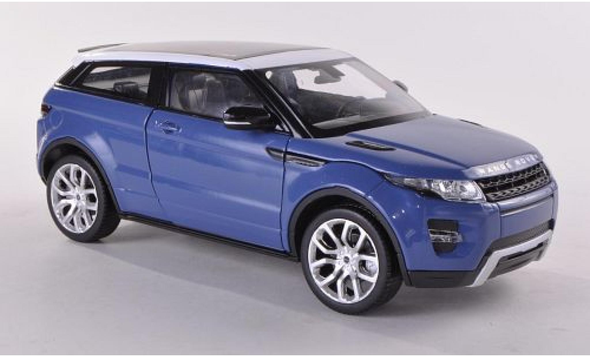 Range Rover Evoque 1/24 Welly Land Rover blauw/wit 1:24 modelauto